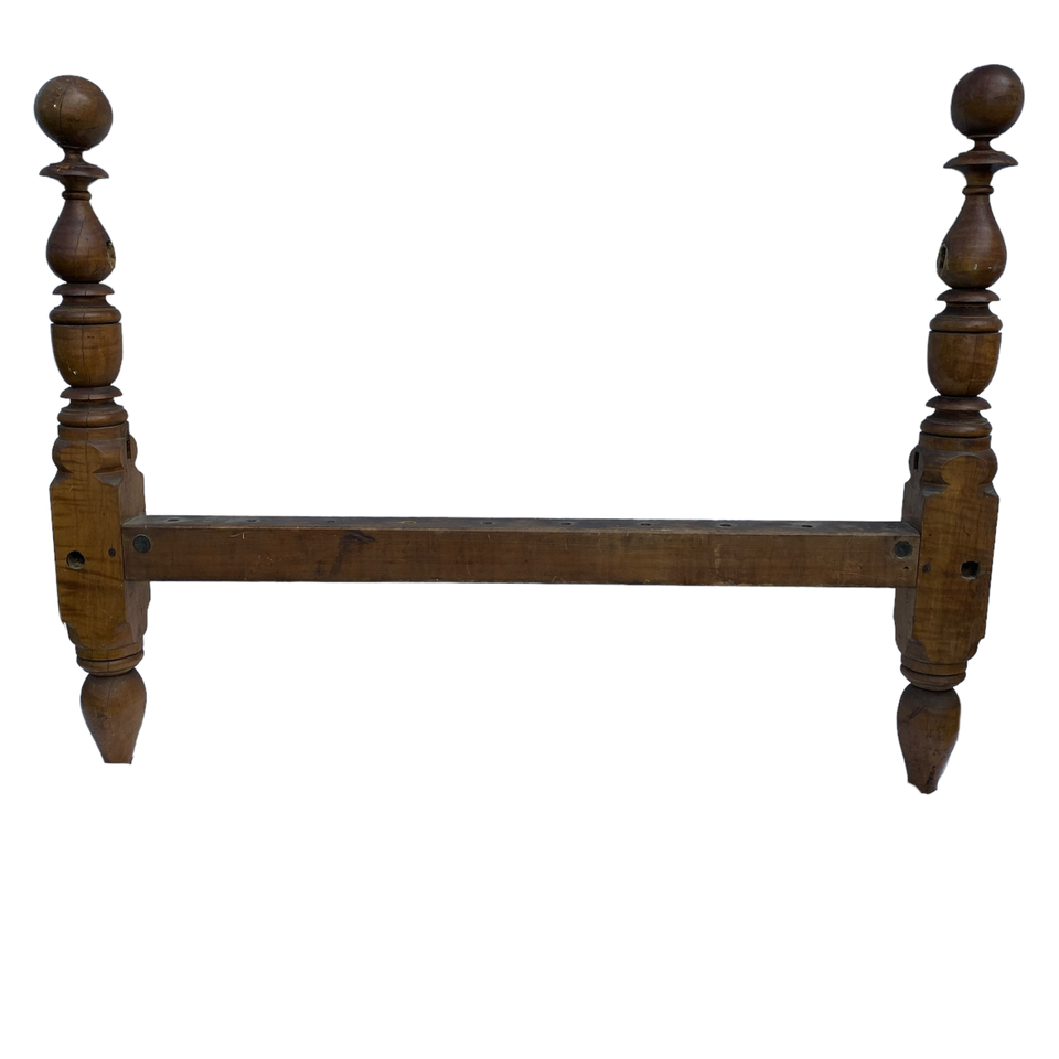 Antique Solid Wood Super Single 3/4 Cannonball Rope Bed 1800's No Side Rails eBay