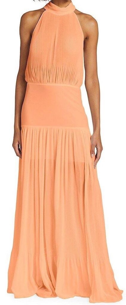 bright coral maxi dress Hot Coral Pink Long Prom Dress with Strappy Open Back Hot Coral / 12