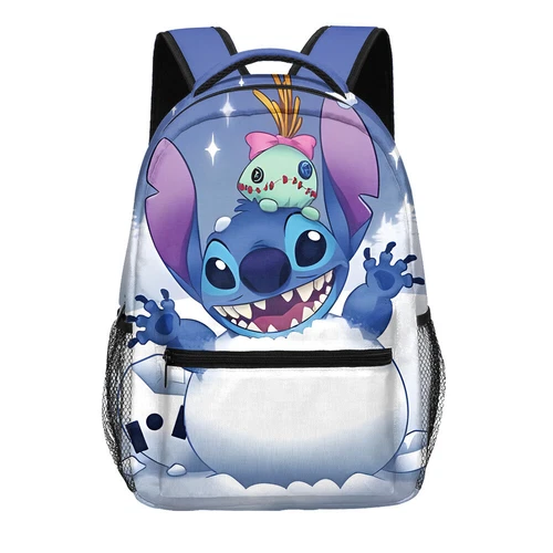 Cartoon Stitch School Backpack Laptop Bags Kids Handbag Travel Bag Teenagers Bag - Picture 25 of 56