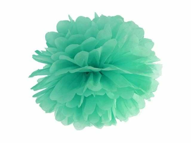 Paper Green Pom Pom Party Decorations