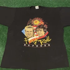 Vintage 80s Rock N Roll Express Wrestling NWA JCP Ricky Robert 1986 Shirt XL