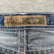 Bke Fulton Jeans BKE Distressed Buckle Fulton Jeans Mens Size 32