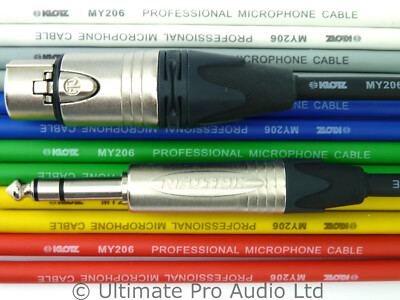 Neutrik Klotz Buchse XLR auf 1/4'' 6,35 mm TRS Klinke symmetrisch Mikrofon Patchkabel