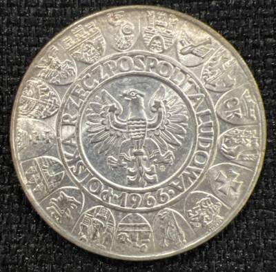 POLAND 1966 100 Zlotych Millennium Silver Mieszko i Dabrowka | eBay
