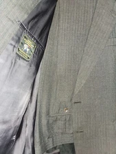 Hart Schaffner & Marx Men's Suit gray with red stripes. Complete suit. 