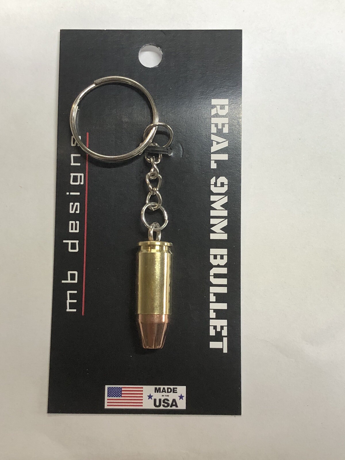 9mm Bullet Hollow Point Keychain Key Chain Unique Gift