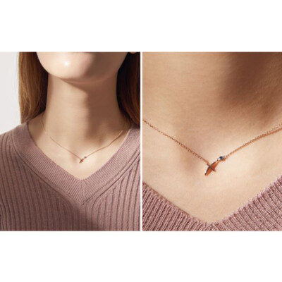 DIDIER DUBOT 14K Rose Gold Mon Paris Necklace JDPNRSS344B