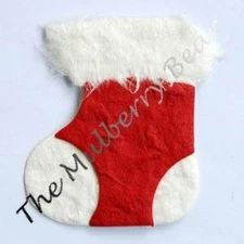 25 Stockings stocking Boots Handmade Mulberry Paper St Nick fireplace Christmas 