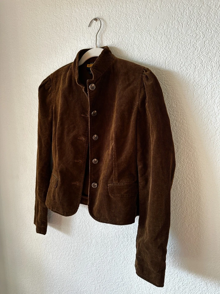 Chaqueta/ablazer vintage de pana marrón Rugby Ralph Lauren 2007 para mujer - talla 2  Foto 4 de 4