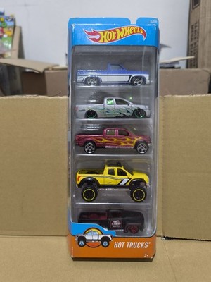 Hot Wheels 5 pack Hot Trucks Silverado Titan Ford Tundra F150 not mint as seen