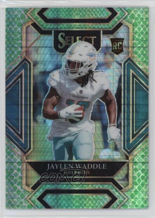 2021 Panini Select Club Level Dragon Scale Prizm 9/89 Jaylen Waddle #248 lz7