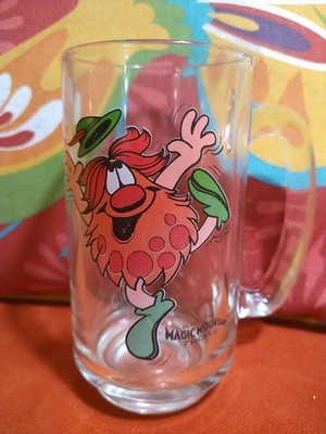 Bloop Magic Mountain Troll Theme Park Beer Glass Vintage Barware Mascot