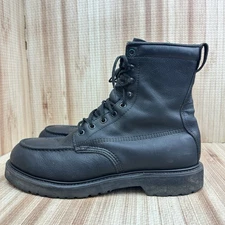 Work America Mens Work Boots Moc Toe Size 10 D Black
