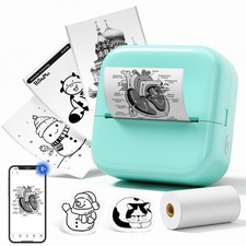 Sticker Printer M02X Inkless Mini Print Pod Bluetooth Portable Sticker Maker ...