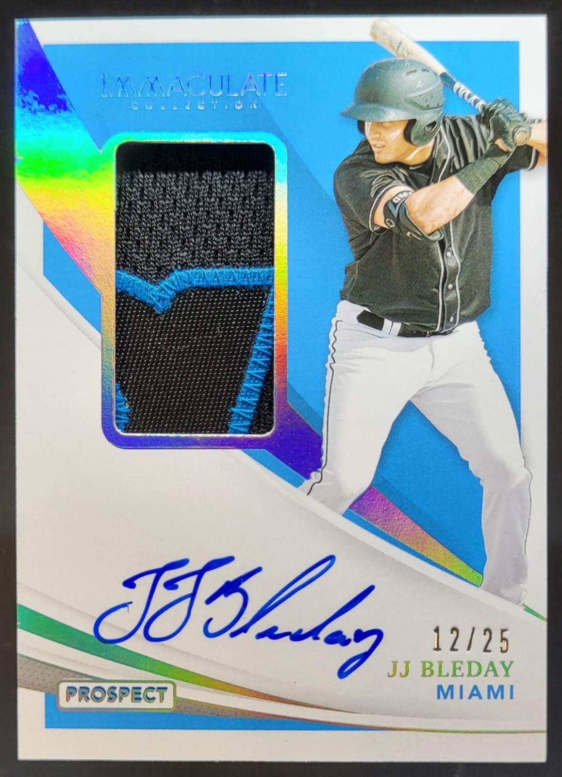 2021 Panini Immaculate JJ Bleday Prospect Patch Auto Holo Silver /25 Marlins LF2