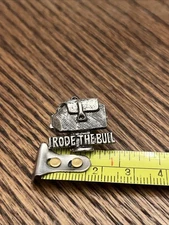 I Rode The Bull Cowboy Midwestern Vintage Lapel Pin FREE SHIPPING 