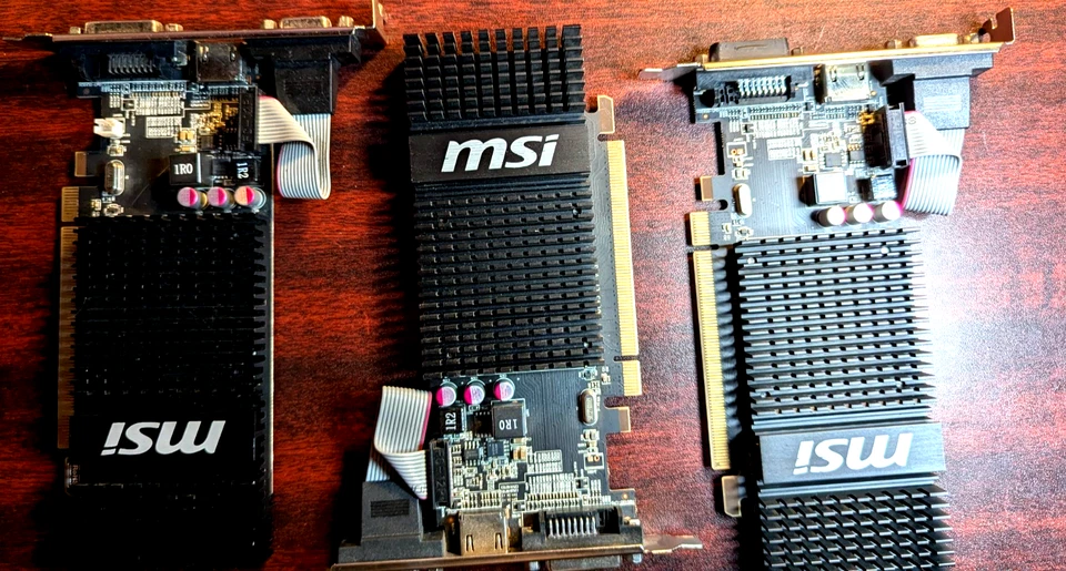 Lote de 3 tarjetas gráficas MSI Radeon HD 6450 2GB DDR3 bajo perfil PCI-E (R6450-2GD Foto 3 de 4