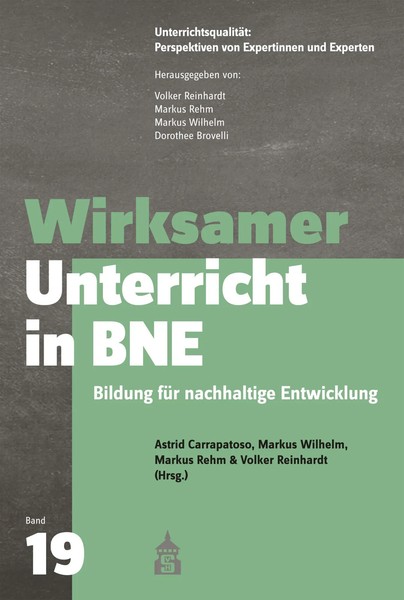 Wirksamer Unterricht In Bne Bildung FüR Nachhaltige Entwicklung Taschenbuch 2024-image