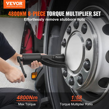 Torque Multiplier, Includes 8 Sockets (24-38mm) and Storage Case