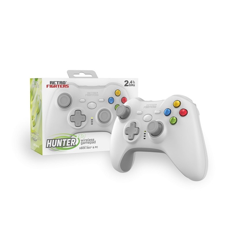 Retro Fighters Hunter 360 Wireless Controller White - Xbox 360, PC - Brand New