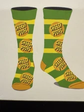 South Park Cheesy Poofs  Comedy Central Men’s Crew Socks Fits Mens Size 8-12
