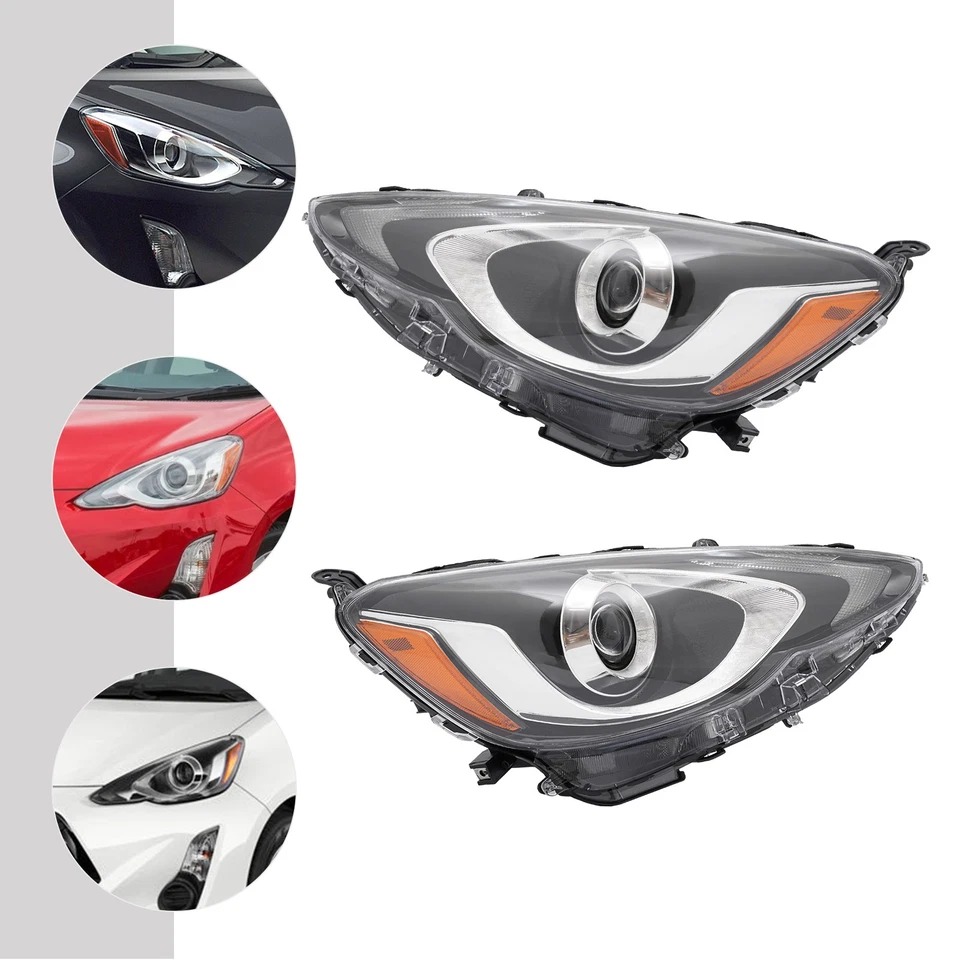 For 2015-2017 Toyota Prius C Headlights Halogen Left+Right Headlamps Clear Lens Foto 3 de 4