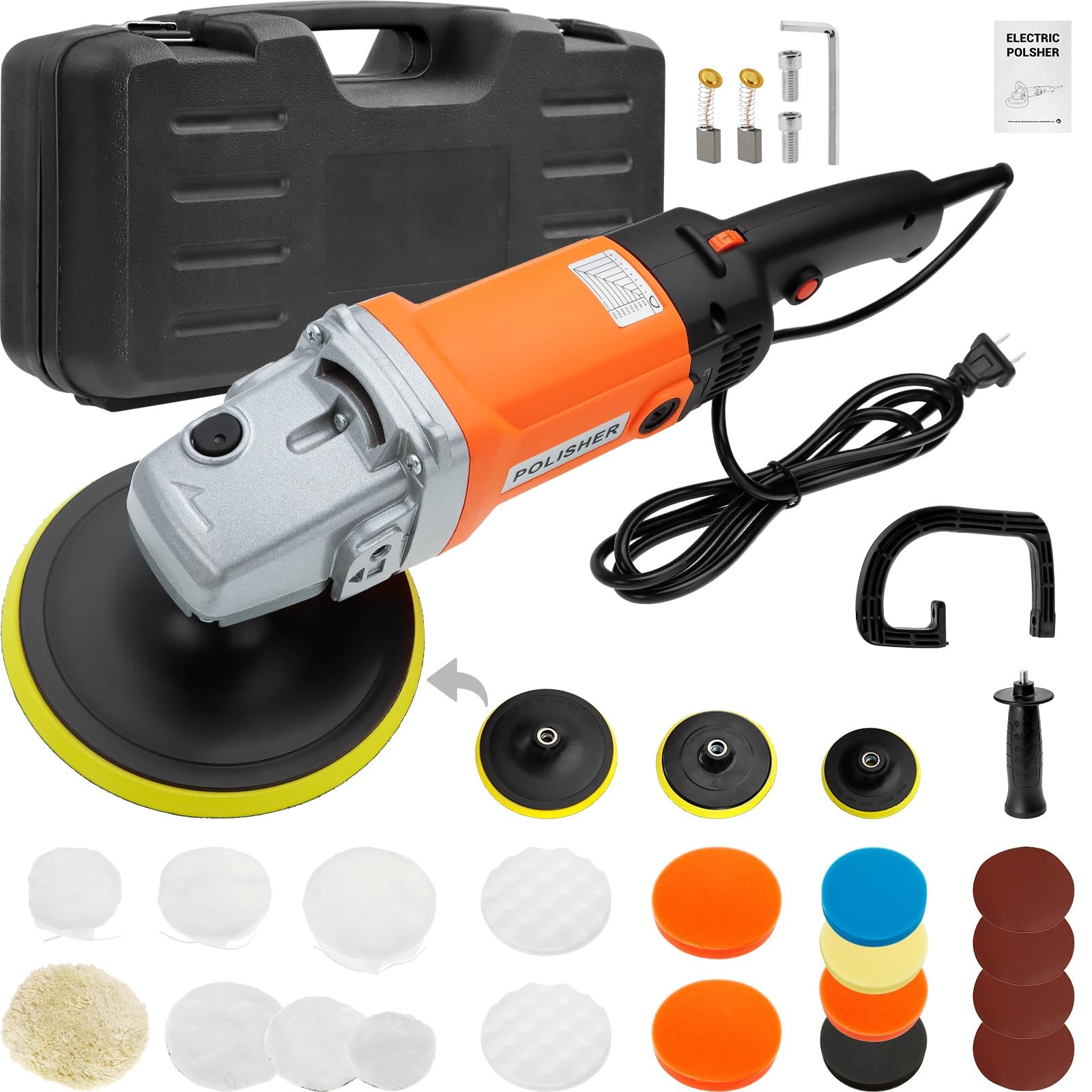 110V Buffer Polisher, 5-7-Inch Brushless Dual Action Polishe