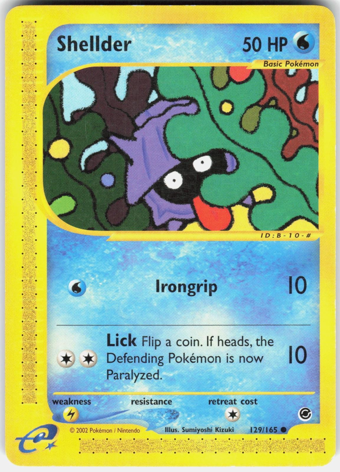 Shellder 129/165 Common Expedition Base Set Pokemon Lightly Played