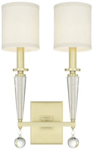 Crystorama Paxton 18 1/2"H Antique Gold 2-Light Wall Sconce - Picture 1 of 4