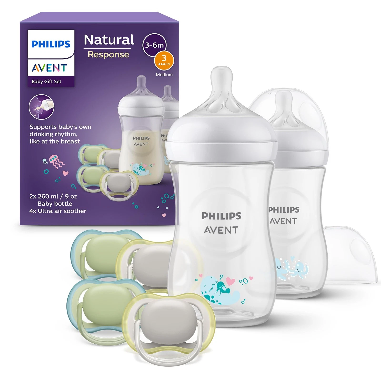 Philips Avent Natural Response Baby Gift Set: 2 Natural Response Baby Bottles 26
Opens in a new wind