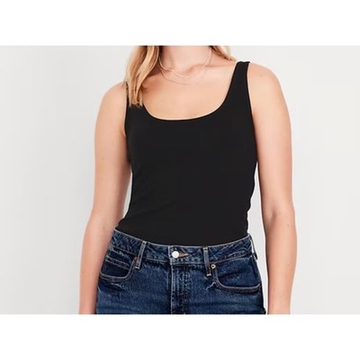 Old Navy Womens First-Layer Scoop-Neck Tank Top Black NWT