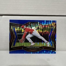 2025 Panini Select - Diamond Level Christian Moore Blue Pulsar Prizm /99