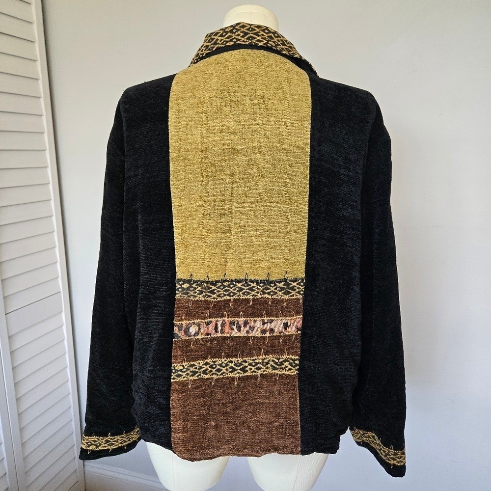 Allure Patchwork Chenille Jacket Blazer Plus Size… - image 9