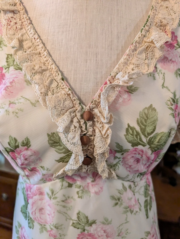 (s) ПРЕРИИ МЕЧТЫ! 1950-е Tearose платье ACETATE 57» винтажный коттедж MCM - Изображение 4 из 4