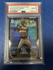 2023 Bowman - Chrome Prospects Nerwilian Cedeno #BCP-81 Navy Mojo Refractor /175