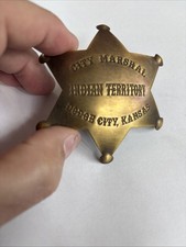 City Marshall, INDIAN TERRITORY , Dodge City Kansas Reproduction Badge