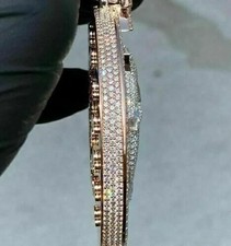 7CT Round Cut Real Moissanite Men's Customize Pendant 925 Sterling Silver