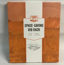 Yukon Glory Space Saving Rib Rack Stainless Steel BBQ Cage for Grill or Smoker