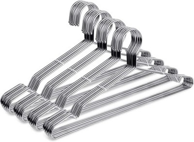 Fayleeko Wire Coat Hangers 40 Pack Strong Heavy Duty Stainless Steel Metal Ultra