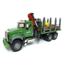 1/16th Bruder Mack Granite Log Truck with  Knuckleboom Grapple Crane 02824