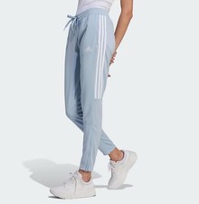 Adidas Women's 3-Stripe Aeroready Active Jogger Pants, Wonder Blue/White, Size L