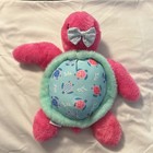 The Preppy Pelican Sea Turtle Plush Seersucker Pink & Aqua with Bow Very Soft — photo 3