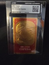 1965 Topps Embossed Baseball Cards 10