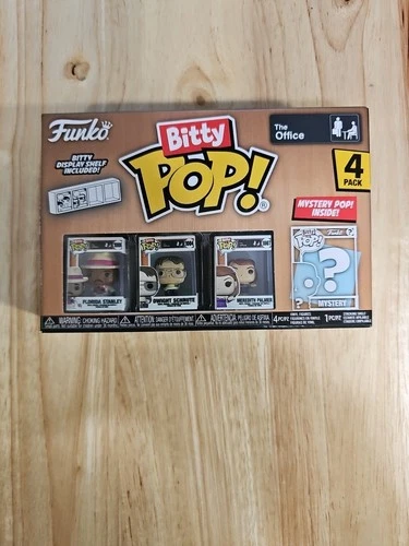 THE OFFICE 4 Bitty FUNKO POP Florida Stanley Dwight Meredith Mystery Figure Set