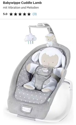 Ingenuity Cuddle Lamb Babywippe mit Schaukelfunktion und Vibrationen