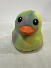 Toymendous Squeeezy Rainbow Tie Dye Duck Squishy Gel Squeeze Sensory Toy NEW