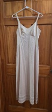 Vintage 1960's Gossard Artemis long light tan slip dress night gown, size 36