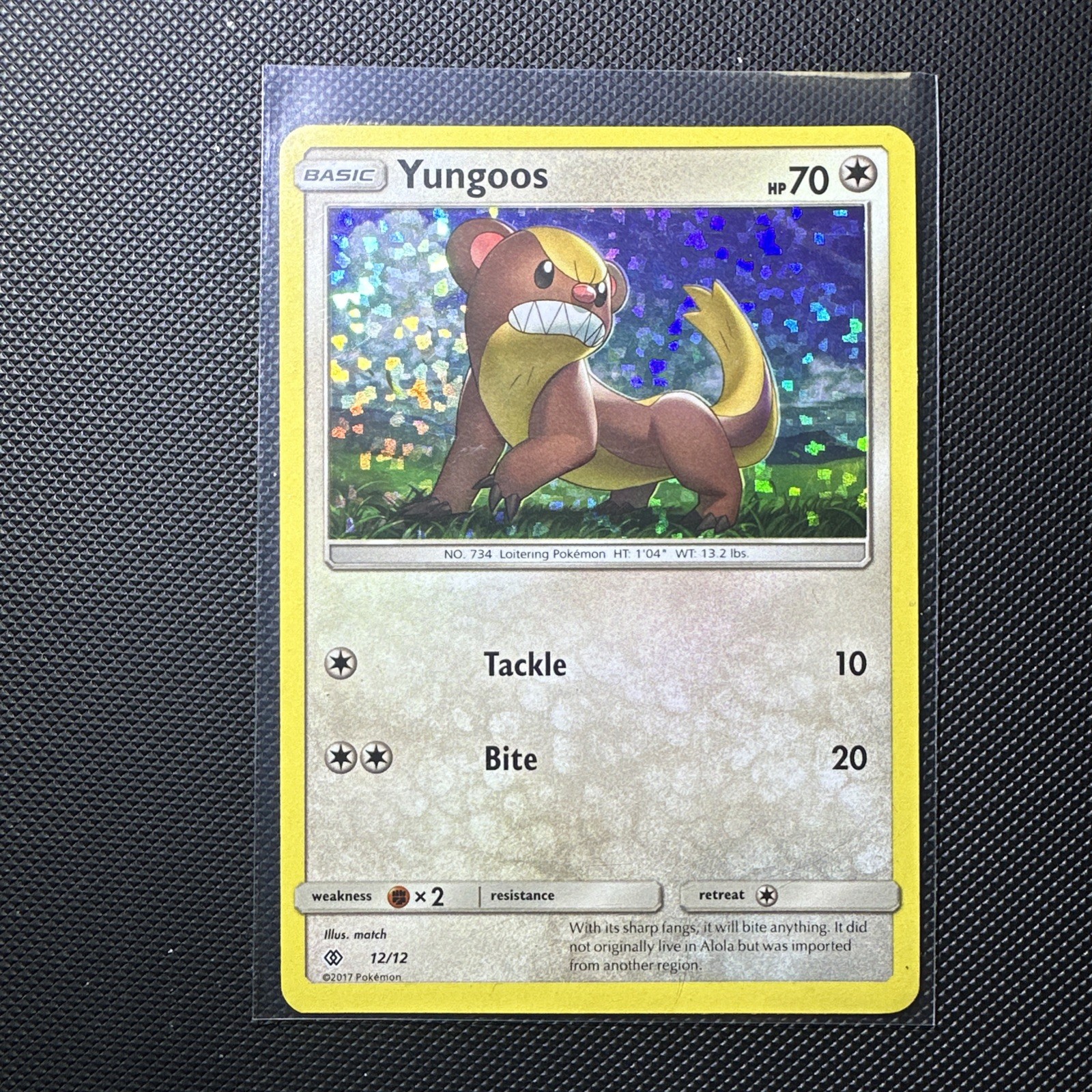 Yungoos 12/12 Promo McDonald's Promos 2017 Pokémon Card