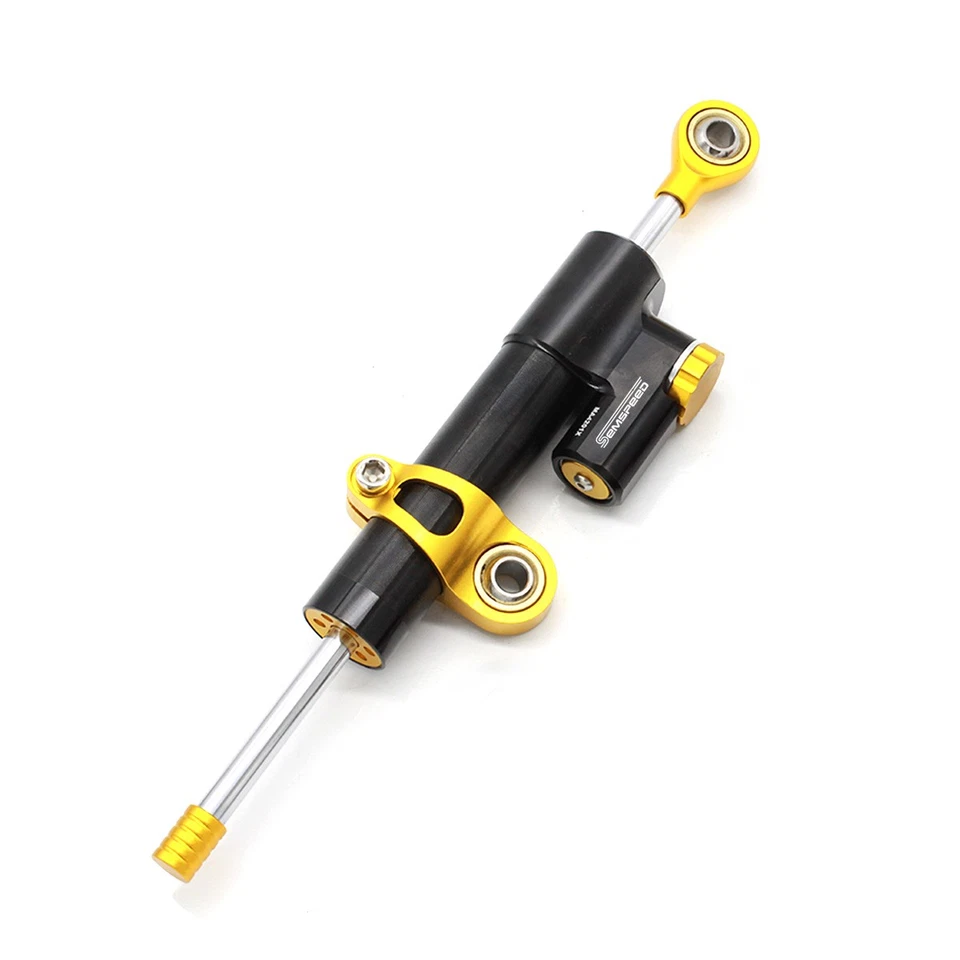 Amortiguador de dirección universal para motocicleta estabilizador lineal para bicicleta deportiva universal Foto 2 de 4