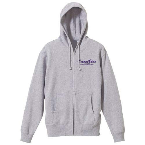 Sudadera con Capucha ReZero Starting Life in Another World Emilia Cremallera Memoria Nieve MEZCLA GRIS-S